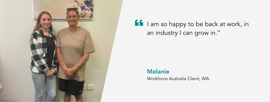 atWork Australia client, Melanie, said, “I am so happy to be back at work, in an industry I can grow in.” 